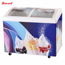 Home Appliance Glass Door Ice Cream Display Showcase Deep Freezer